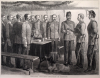 A Commanding Officer visits one of his unit’s barrack rooms and is offered a glass of wine by the Colour-Sergeant, in this illustration published in The Graphic for Christmas 1878.